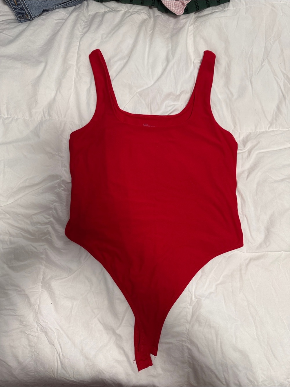 ⭐️ No Boundaries Bright Red Scoop Neck Bodysuit